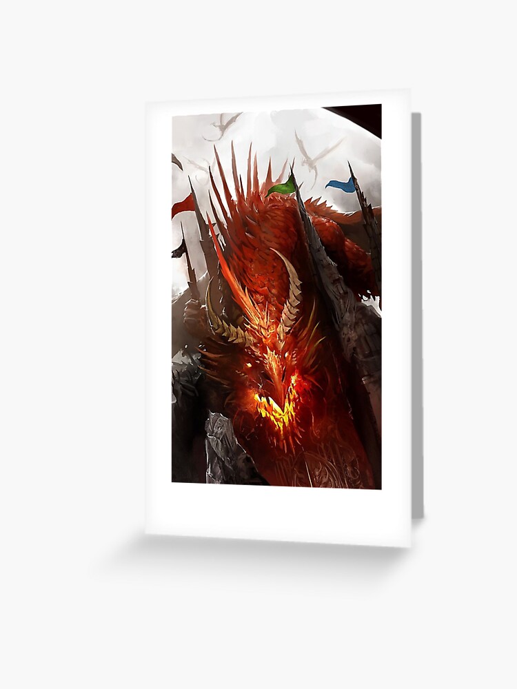 Red Dragon Fantasy Postcard for Sale by radekmilicka