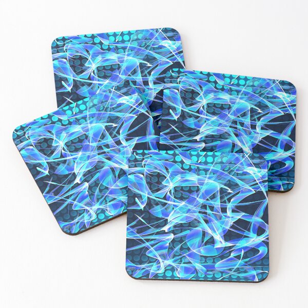 Item preview, Smoky Blues Abstract On Perforated Metal designed and sold by Patti Needham.