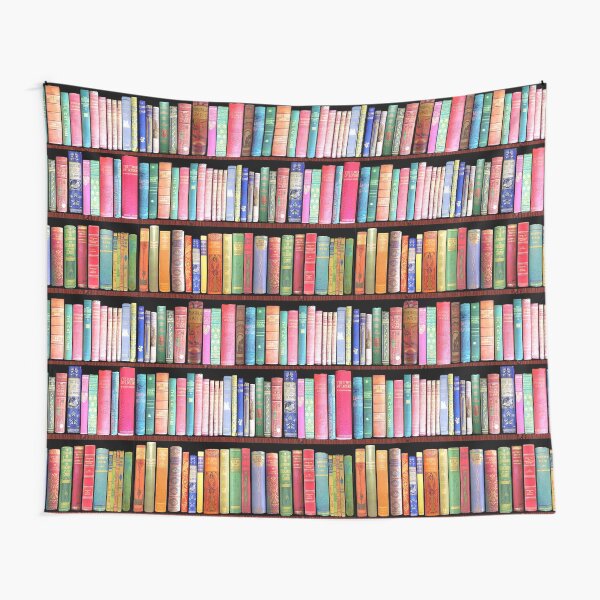 Artikel-Vorschau von Bücherwurm Antike Bücherbibliothek, Vintage Bücherregal, designt und verkauft von MagentaRose.