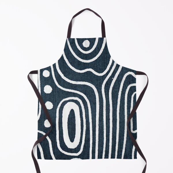 Item preview, Tribal White Marks in Indigo designed and sold by Eva Camacho-Sanchez.