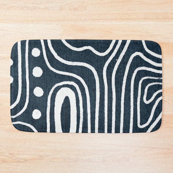Item preview, Tribal White Marks in Indigo designed and sold by Eva Camacho-Sanchez.