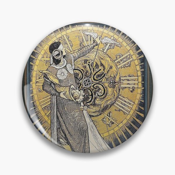 Item preview, Fantastic Art Nouveau/Deco Lady with Sun Clock designed and sold by TTWG.