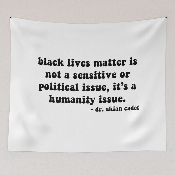 Item preview, Black Lives Matter Quote Dr Aklan Cadet Sticker designed and sold by laurencude.