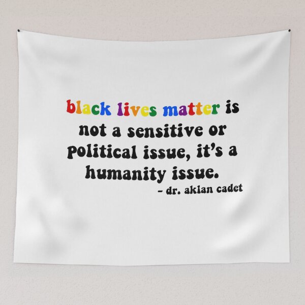 Item preview, LGBT Black Lives Matter Quote Dr Aklan Cadet Sticker designed and sold by laurencude.