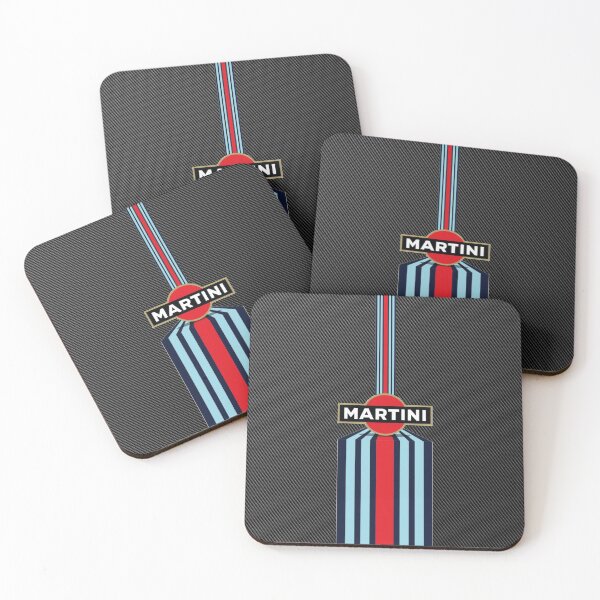 Item preview, Martini Racing Logo Carbon Poster – Classic Iconic Livery Art designed and sold by Road To Track.