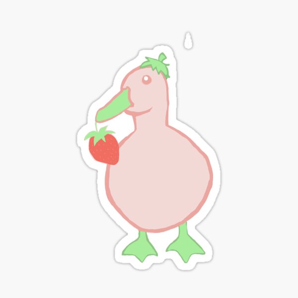 "Strawberry Duck" Sticker by stormdesign Redbubble