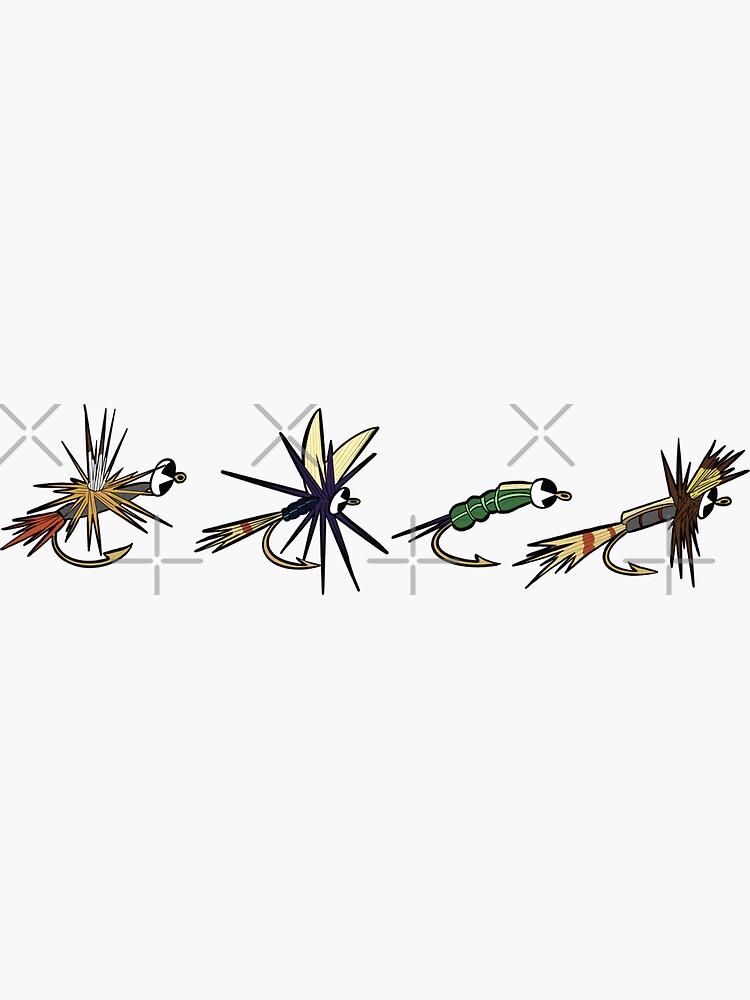 Fly Fishing Streamers Sticker for Sale by boothilldesigns