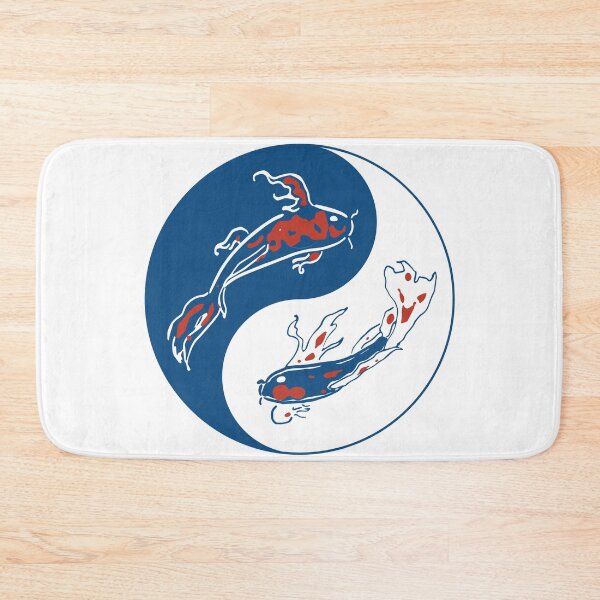 Item preview, carp koi fish, yin and yang, classic blue, white designed and sold by Kinisis.
