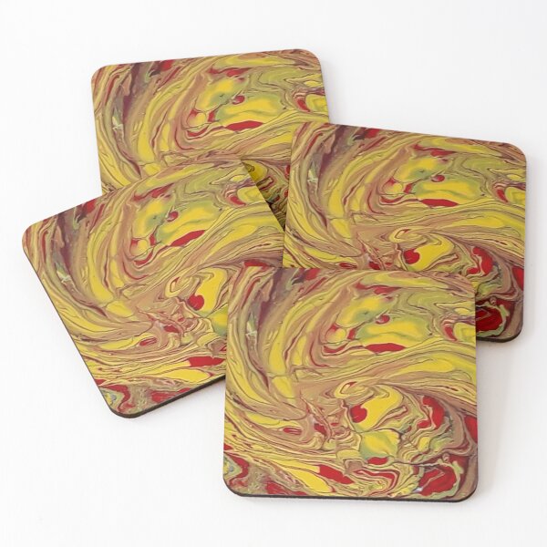 Item preview, Fluid Patterns Yellow and Red designed and sold by craftsbydaphy.