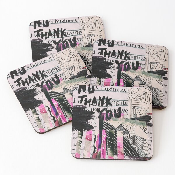 Item preview, no thank you collage art work  designed and sold by evaroller21.