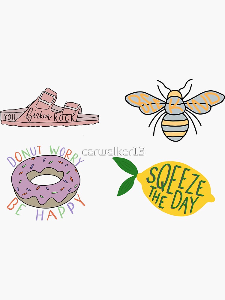 "Cute Pun Sticker Pack" Sticker for Sale by carwalker13 Redbubble