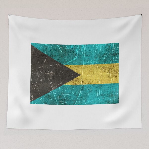 Item preview, Vintage Aged and Scratched Bahamas Flag designed and sold by JeffBartels.