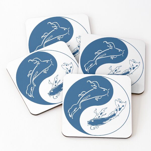 Item preview, Copy of carp koi fish, yin and yang, classic blue, white designed and sold by Kinisis.