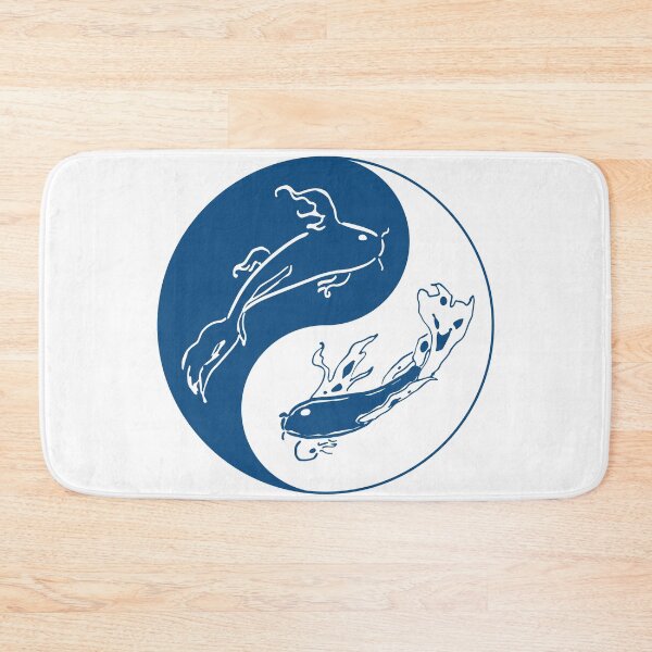 Item preview, Copy of carp koi fish, yin and yang, classic blue, white designed and sold by Kinisis.