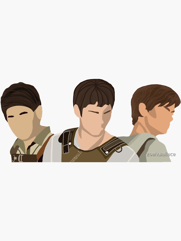 Maze Runner - Minho, Thomas, Newt Sticker for Sale by AngeliaLucis