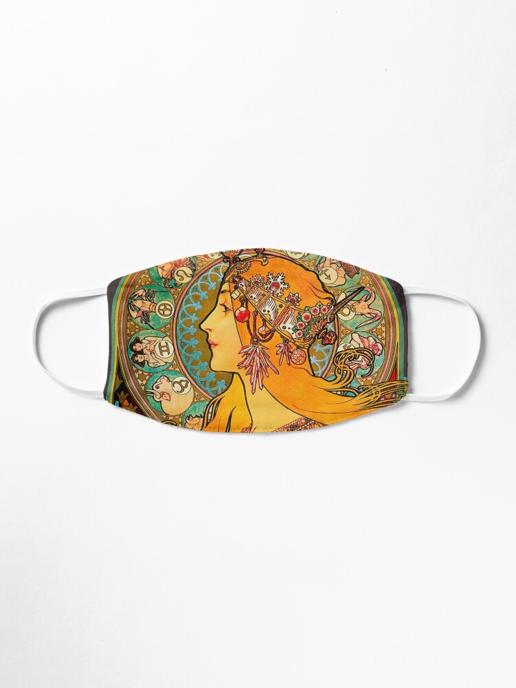 Alternate view of HD Zodiac, (1896) - Alphonse Mucha Mask