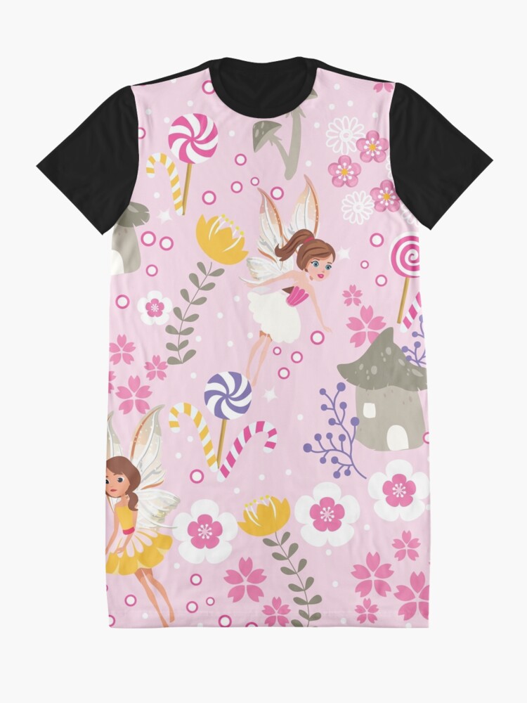 Alternate view of The Pink Fairy Helpers In Tommy Tinker's Village™ Graphic T-Shirt Dress
