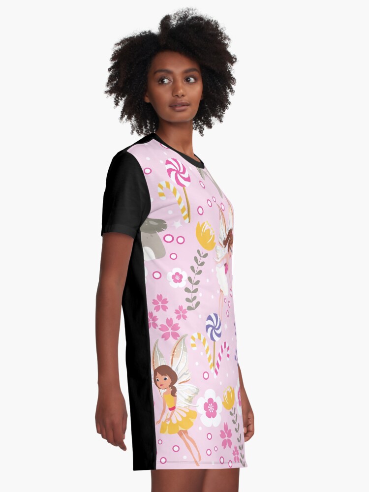 Alternate view of The Pink Fairy Helpers In Tommy Tinker's Village™ Graphic T-Shirt Dress