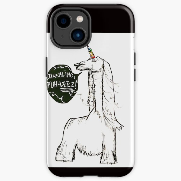 Darling, Please. Unicorn afghan hound with attitude. iPhone Tough Case