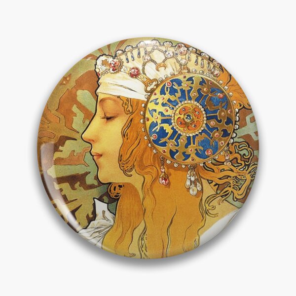 Item preview, HD Byzantine Heads: Blonde (1897) Mucha T shirts/Pillows/and more designed and sold by MINDTHECHERRY.