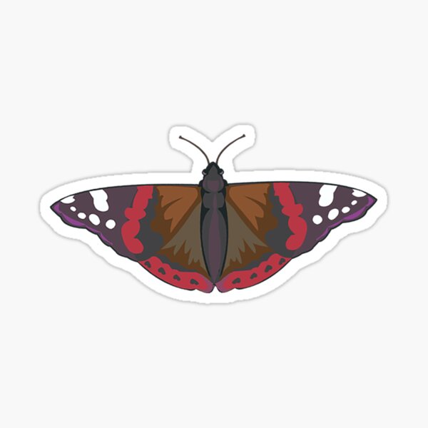 Red Admiral Butterfly Sticker