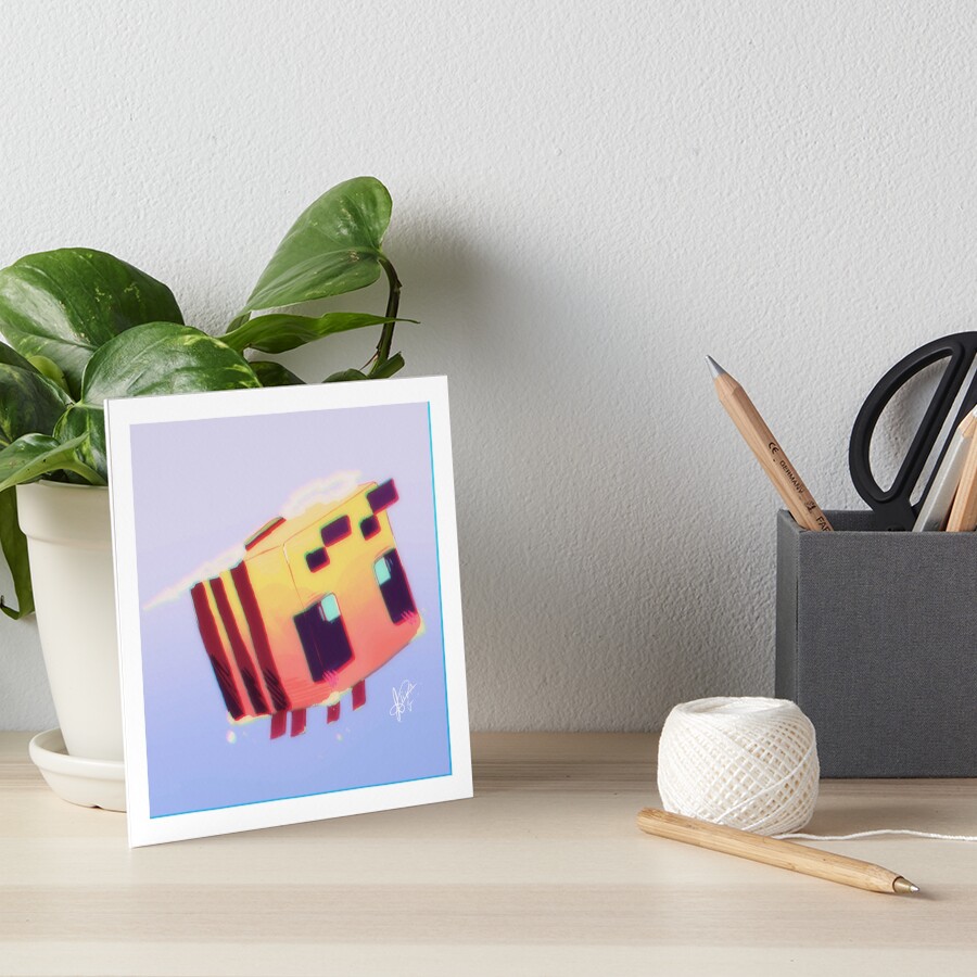 "Minecraft Bee" Art Board Print by AliyasIdeas | Redbubble