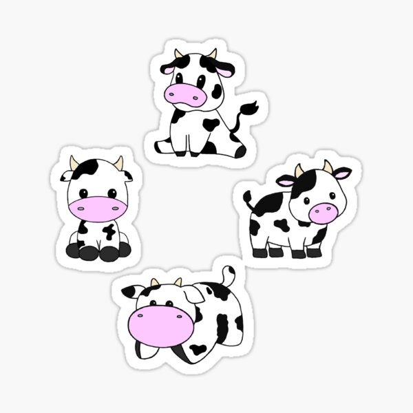 Cute cow pack Sticker