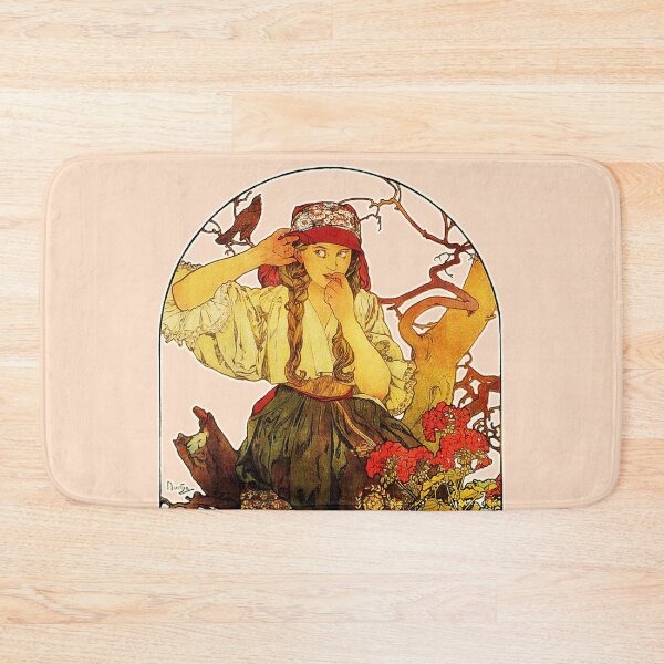 Item preview, HD. Alphonse Mucha - Music: Moravian Teachers Choir. Beige background version by Mindthecherry designed and sold by MINDTHECHERRY.