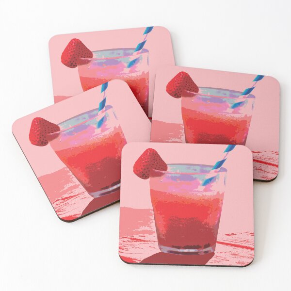 Item preview, Cocktail Strawberry Daiquiri Pop Art  designed and sold by JillBusbyArt.