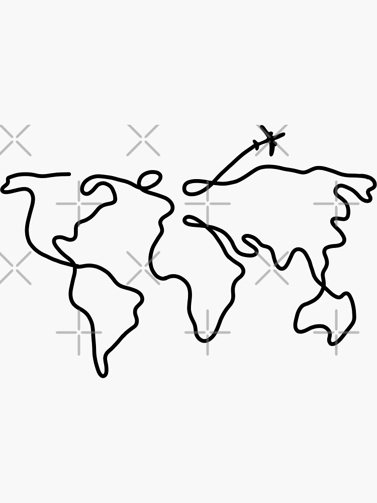 world map by stickersnstuff
