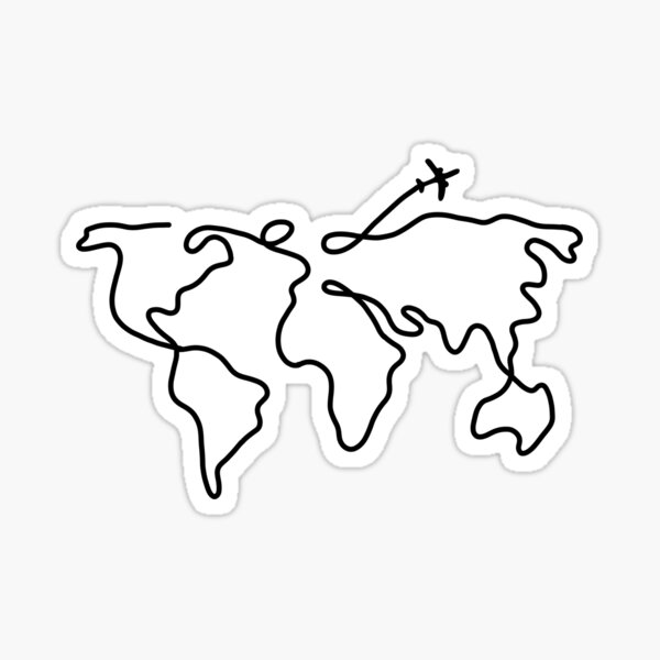 world map Sticker