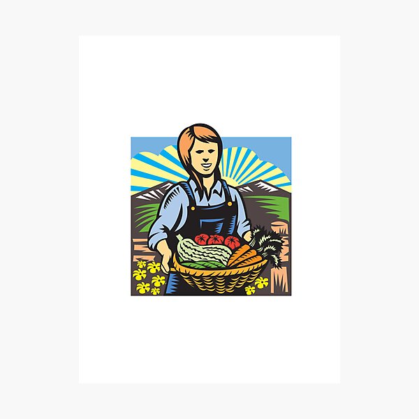 Item preview, Organic Farmer Farm Produce Harvest Retro designed and sold by patrimonio.