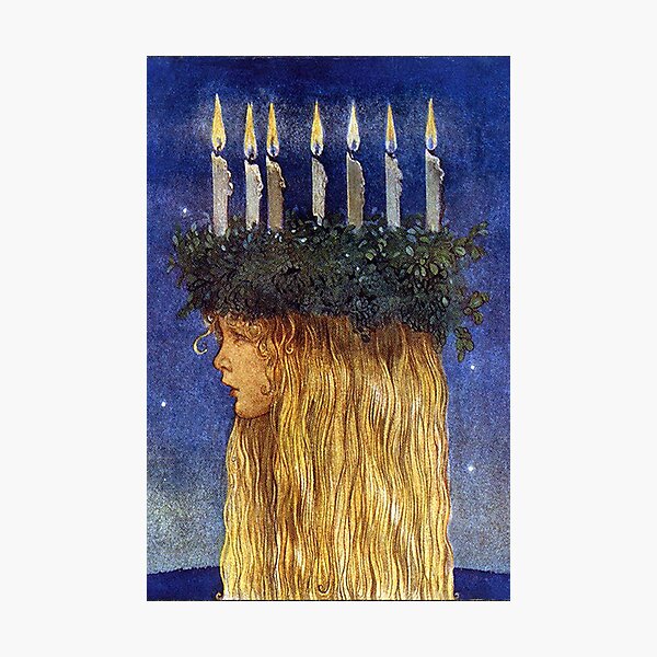 St. Lucia - John Bauer, advent Photographic Print