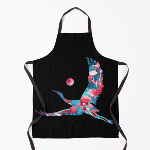 Item preview, Japanese Crane Sakura Aesthetic (on black) designed and sold by arterialmotive.