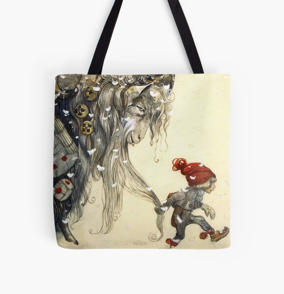 Yule Goat - John Bauer Christmas All Over Print Tote Bag