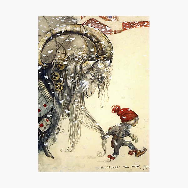 Yule Goat - John Bauer Christmas Photographic Print