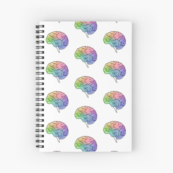 Colorful Brain Spiral Notebook