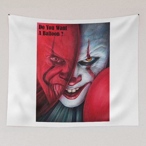 Item preview, "Do you want a balloon ?" t-shirt / clown designed and sold by Kevin Trace Shop.
