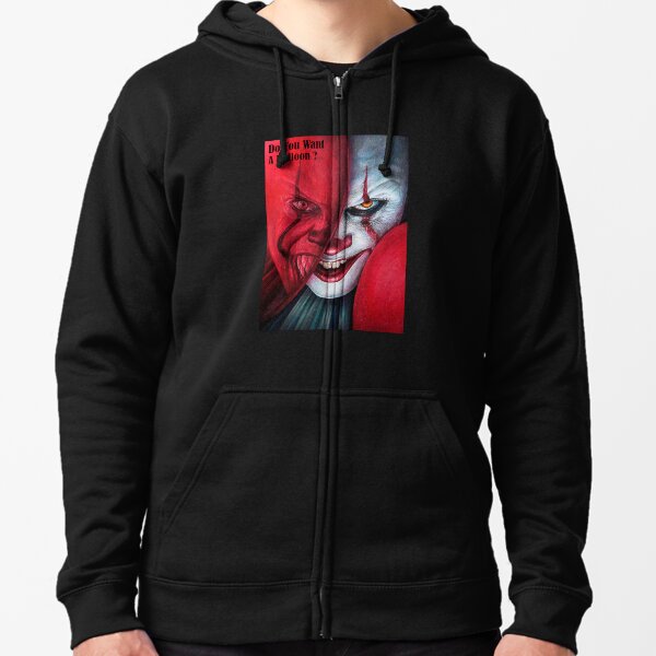 "Do you want a balloon ?" t-shirt / clown Zipped Hoodie