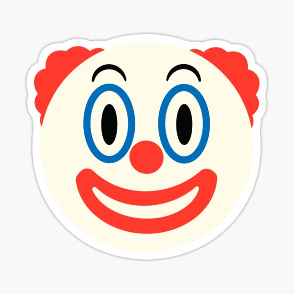 Clown Emoji Drawing Sticker For Sale By Alicesong Redbubble 0400