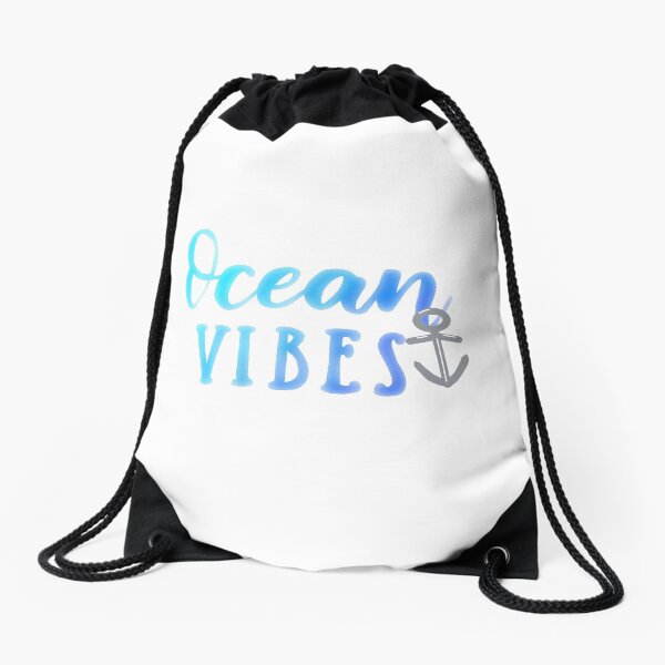 Ocean Vibes Drawstring Bag