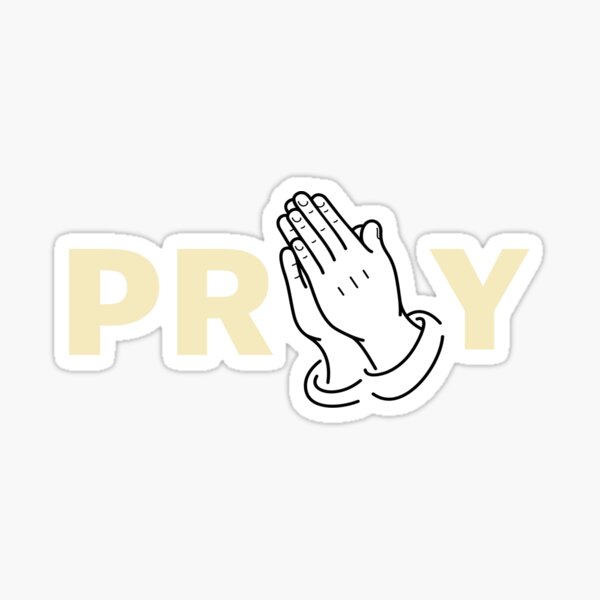 Pray with Praying Hands Sticker