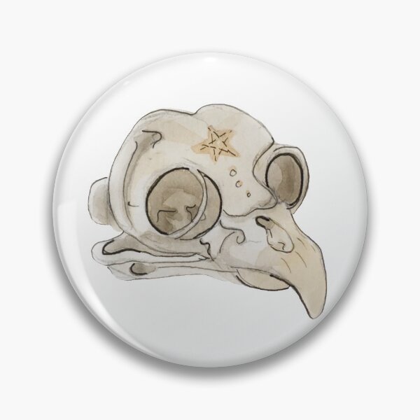 Item preview, Witchy Owl Skull with Pentagram Engraving Illustration in Watercolor  designed and sold by Regan Ralston.
