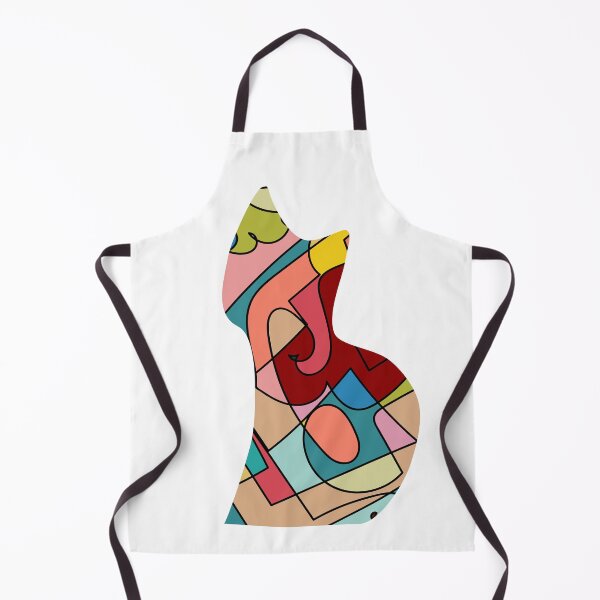 Artikelvorschau, Farbenfrohe Katze mit geometrischen Formen entworfen und verkauft von mcshirtface.