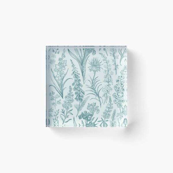 Item preview, Vintage Garden Mint Green Toile Floral Pattern designed and sold by PUFFYP.