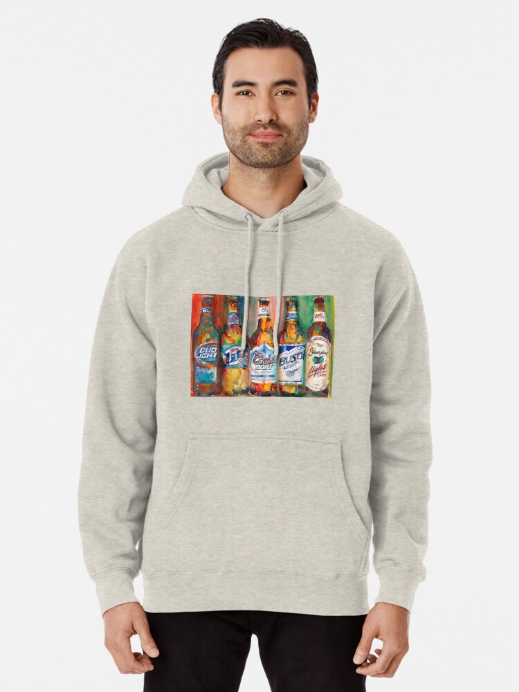 bud light sweatshirt with beer pocket