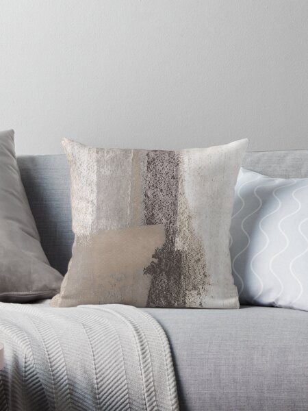 Grey And Beige Pillows Cushions for Sale Redbubble