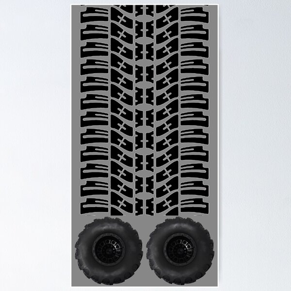 Item preview, Tire tracks and some big tires. designed and sold by AllLeftSides42.
