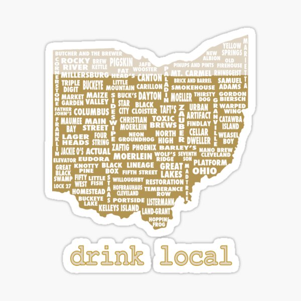 Item preview, Drink Local - Ohio Beer Shirt designed and sold by uncmfrtbleyeti.