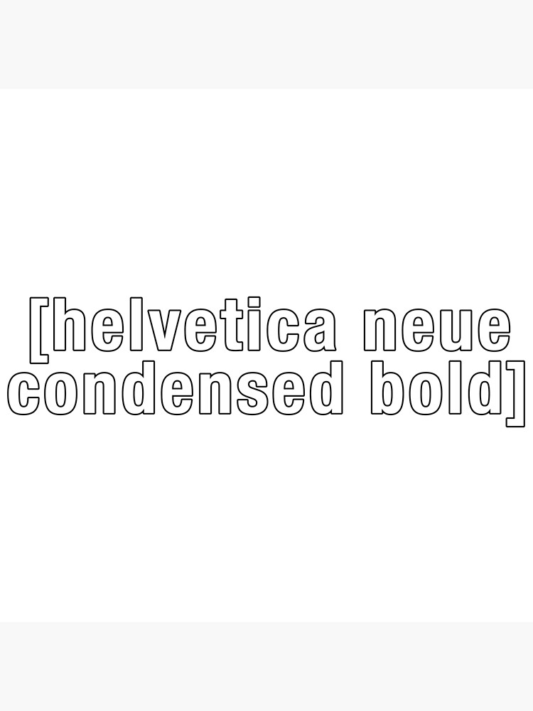 helvetica neue condensed